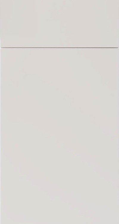Matte ivory frameless slab cabinet door