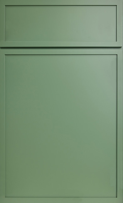 Contemporary Tuscan Green kitchen cabinet door